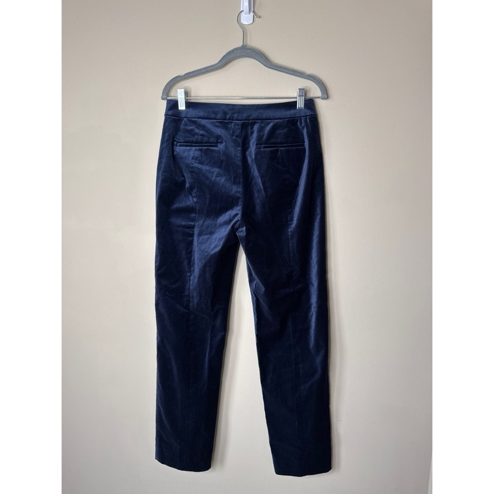 NWT J. Crew Blue Velvet Kate Pants Size 2 Tall - Picture 3 of 5